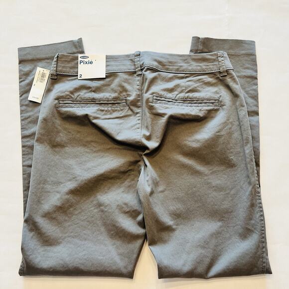 Old Navy Women Pixie Ankle Pants Cotton Dark Wash Heather Gray Size 2 (A0127) - Picture 4 of 6